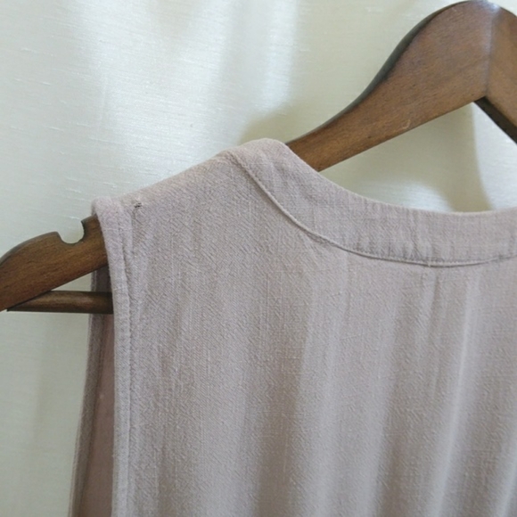 Linen-blend Sleeveless Midi Dress - Size Large - Picture 5 of 6